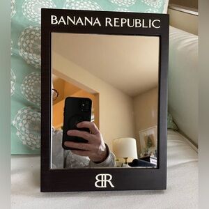 Banana Republic Branded Logo Vanity Tabletop Home Mirror Metal 3D Letters 10”